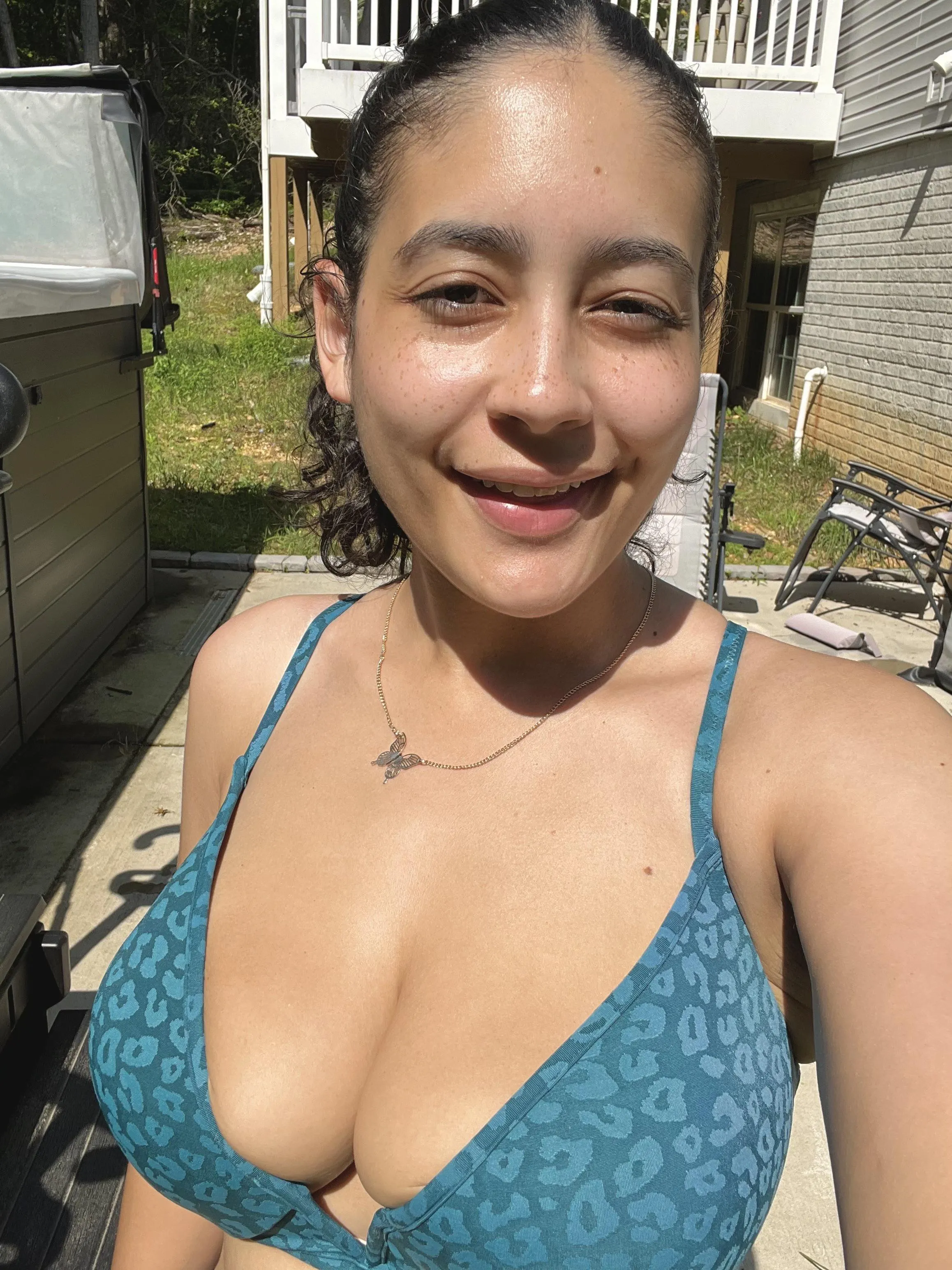Freckled mixed Latina