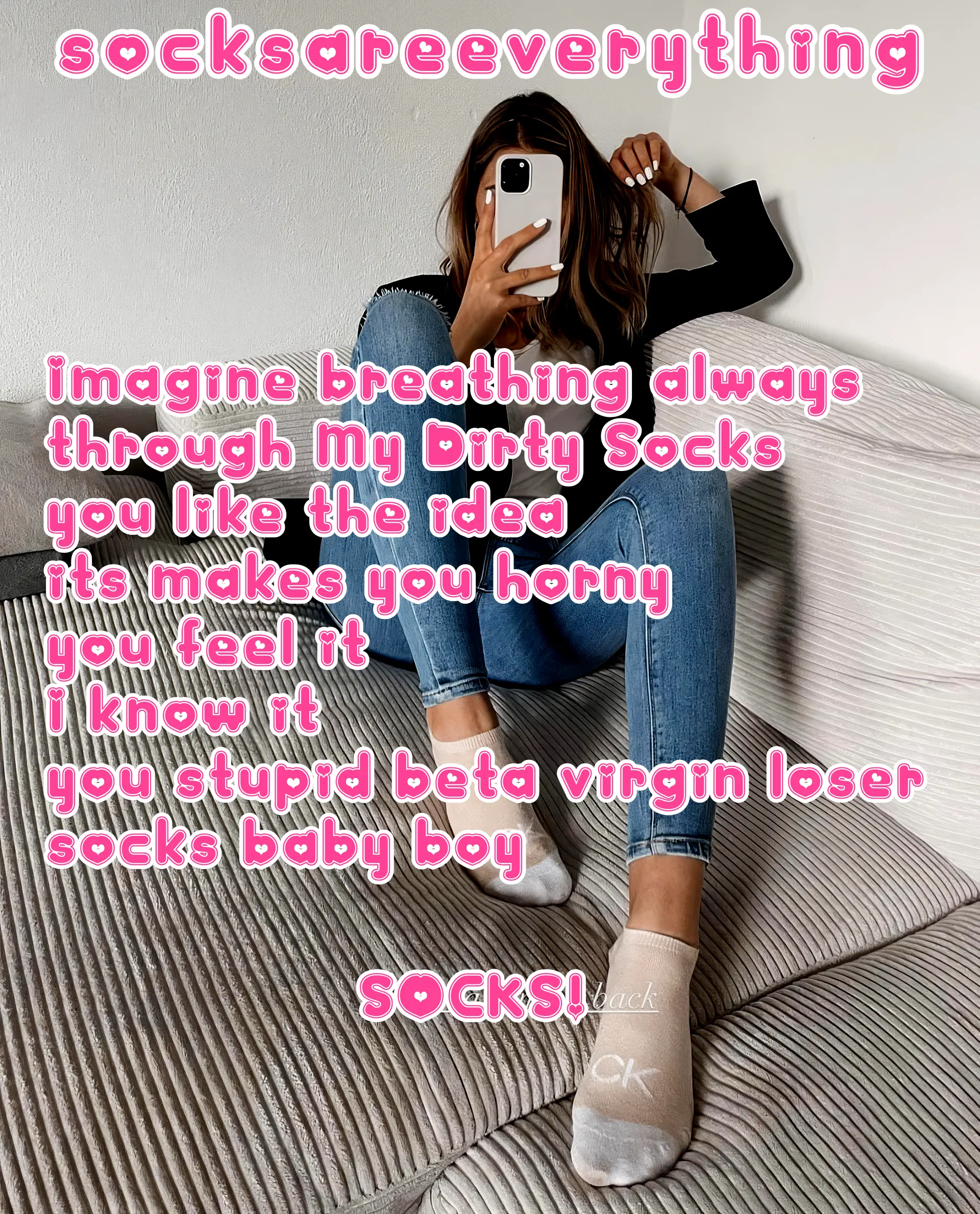 I love the idea of you always breathing through my divine used socks. I really want that. It would be so good for you my little beta loser. SocksAreEverything2 on ImageFap