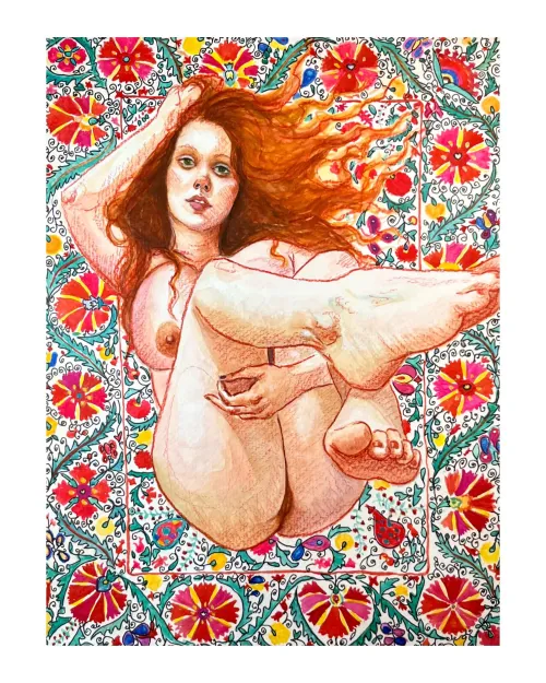 Model: Ivie/ watercolor painting/ by me