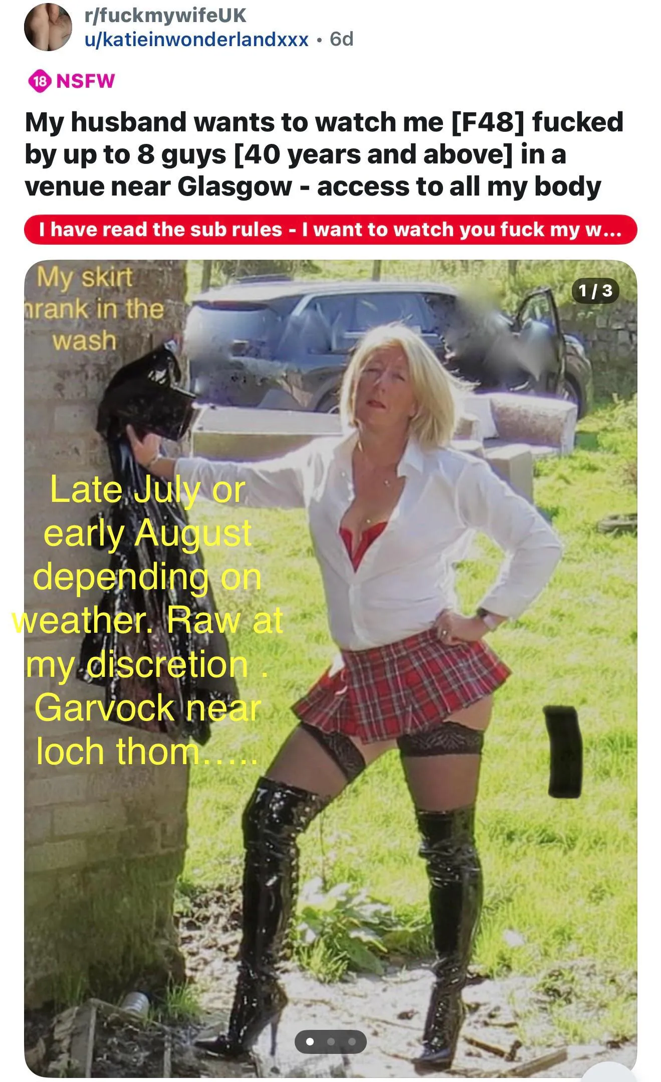 See below, [F48] looking for 8 Scottish guys, ideally friends.