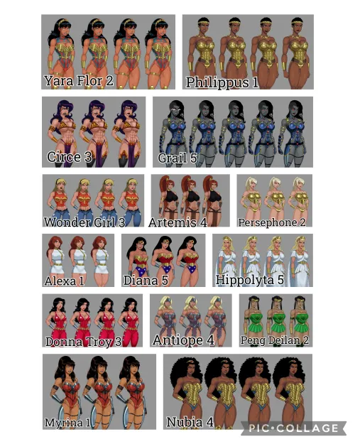 Themyscira Harem: 15 Points