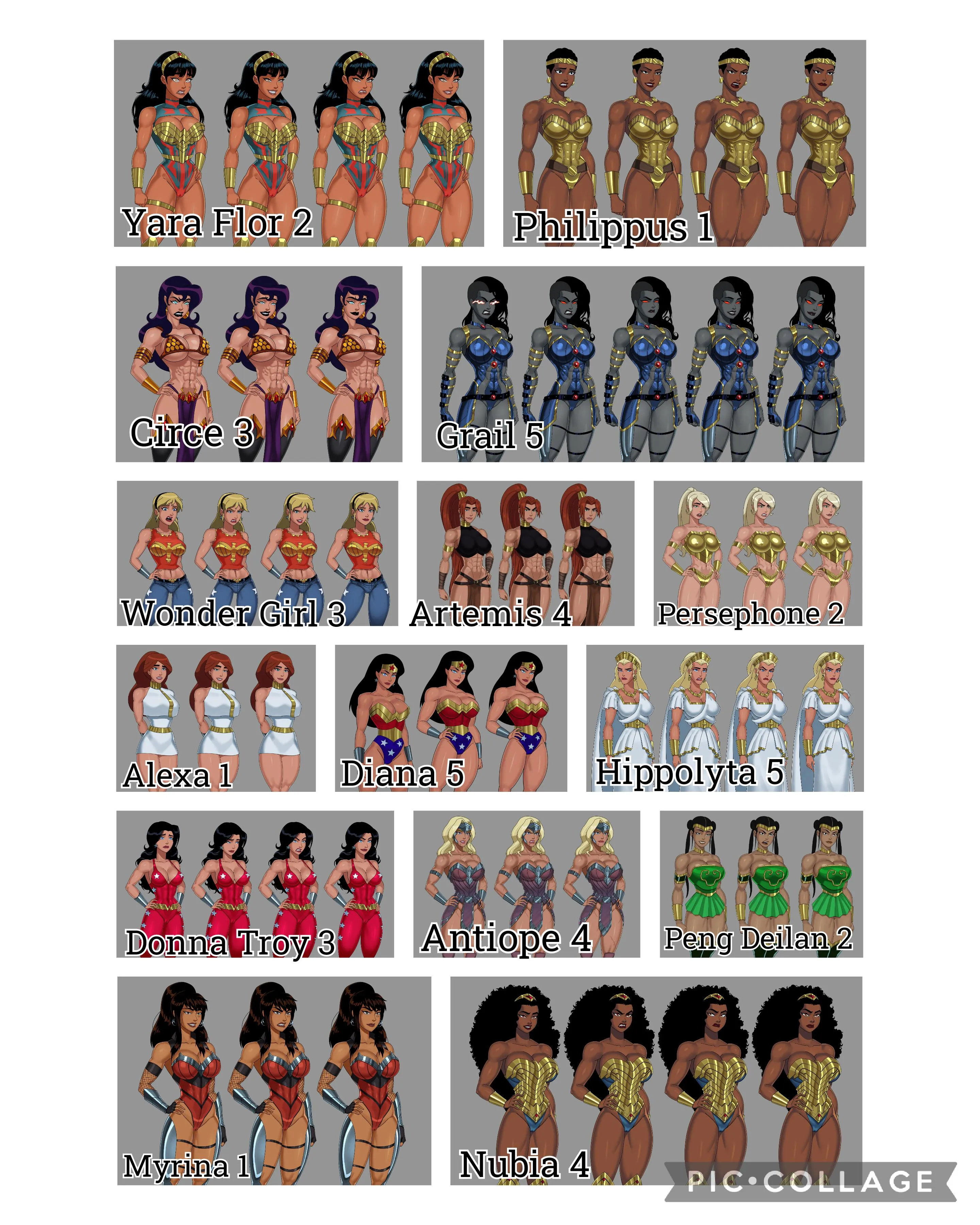 Themyscira Harem: 15 Points