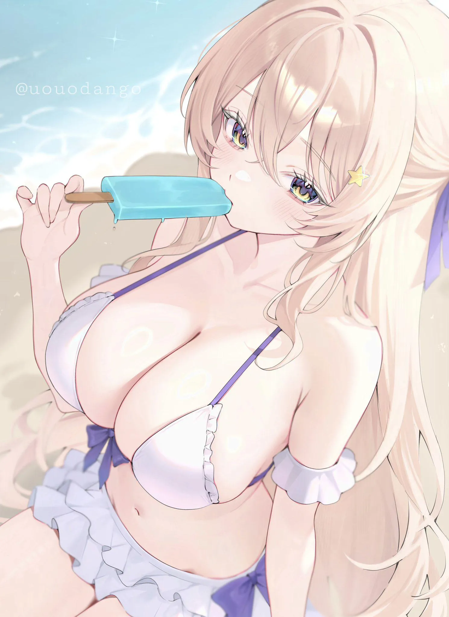 White Bikini at the Beach [Original]