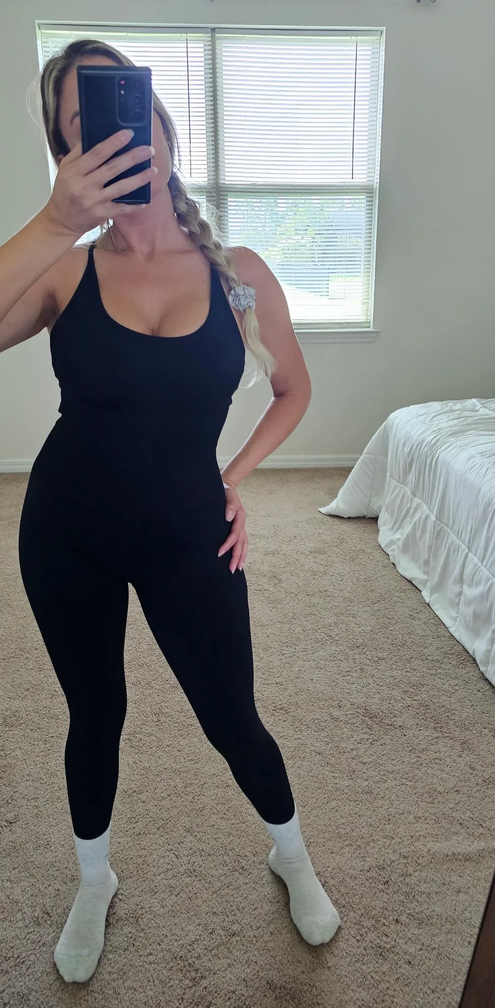 Leggings hugging every curve for my secret admirer