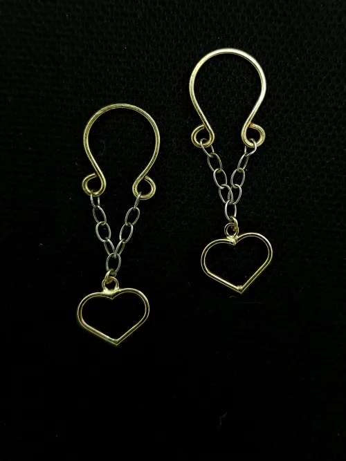 Made some cute little nipple charms (14k gold fill and sterling silver)