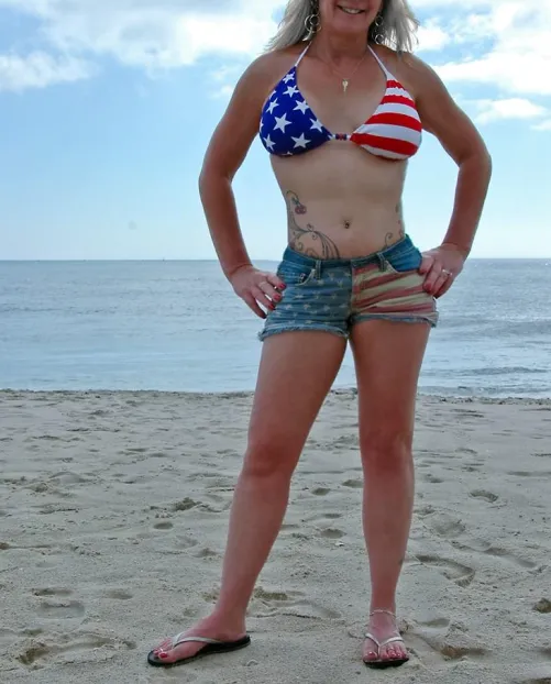Ready for the 4th on the beach