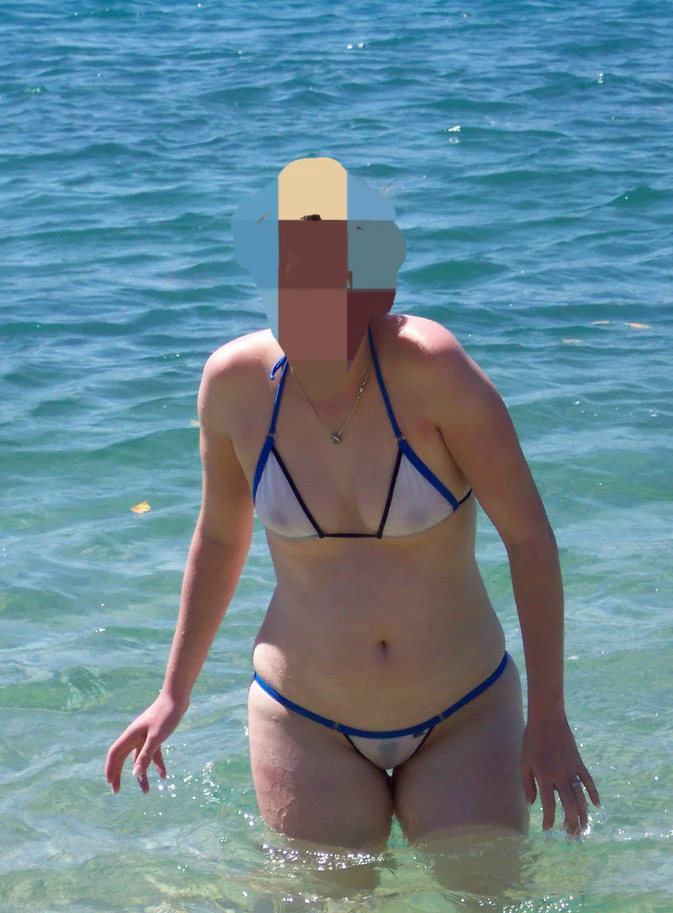 What my wife wears to the beach with friends.