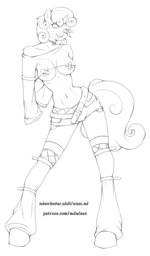 Adult Sweetie Belle [by me, ‪@mdwines.bsky.social‬]