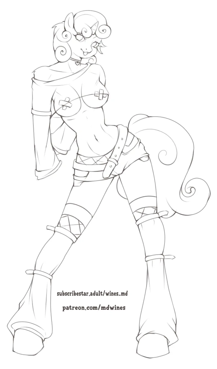 Adult Sweetie Belle [by me, ‪@mdwines.bsky.social‬]