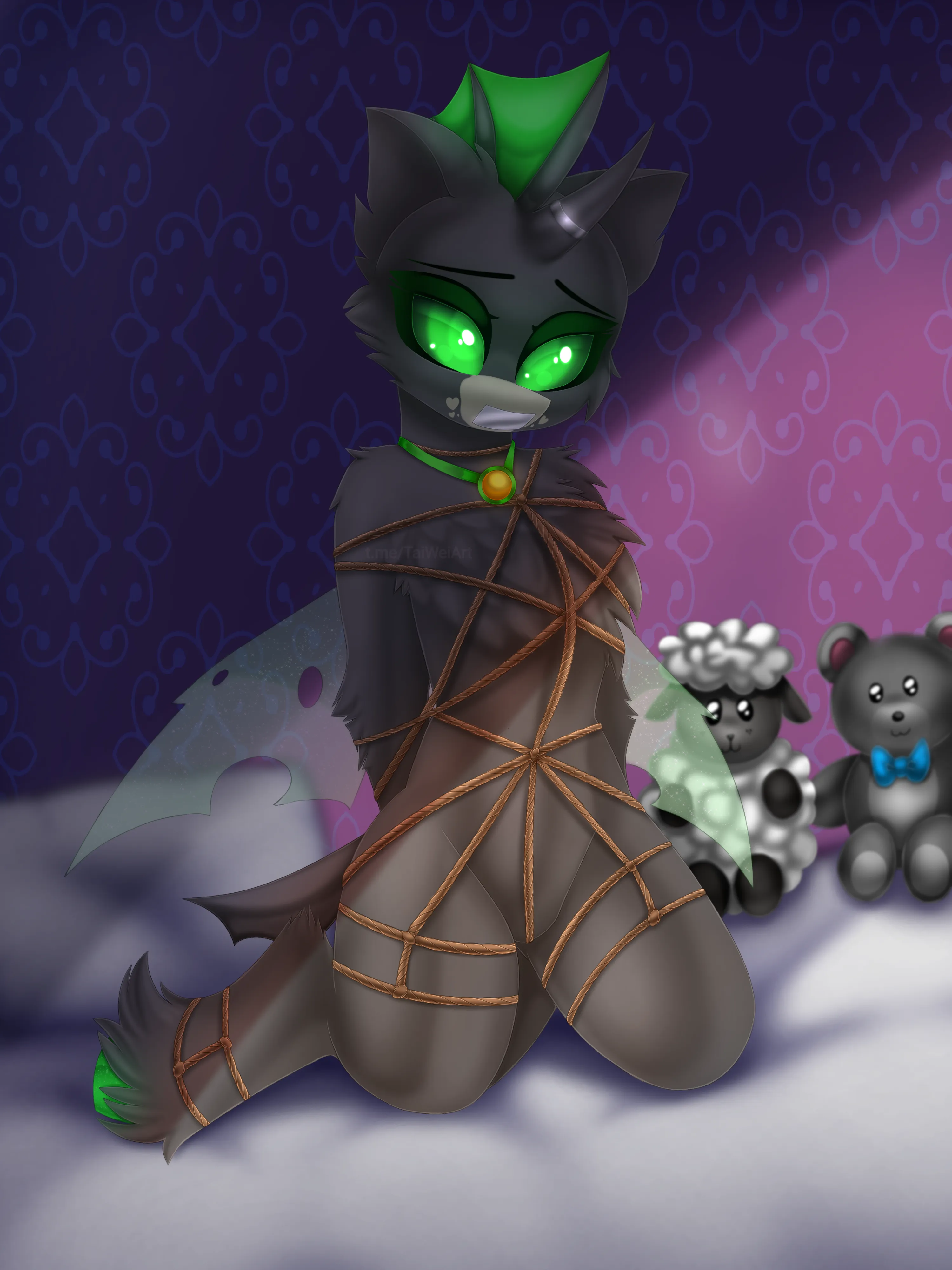 Blep the changeling❤️✨ (YCH for Supermark) art by TaiWeiArt (me)