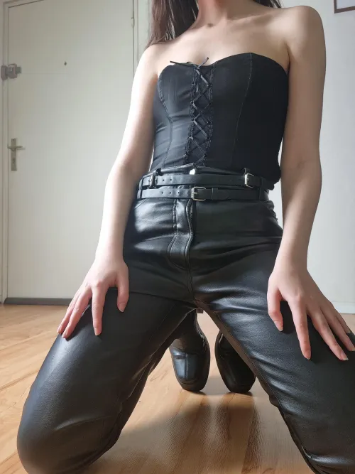 I'll have you kneel too, to worship leather