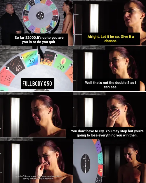 Anchor tricked her into play one more round if she can't complete she will loose everything.