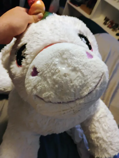 Busted my load on my unicorn's face