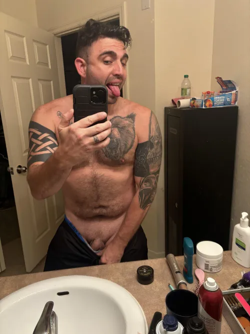 I always have my tongue out when I’m enjoying myself