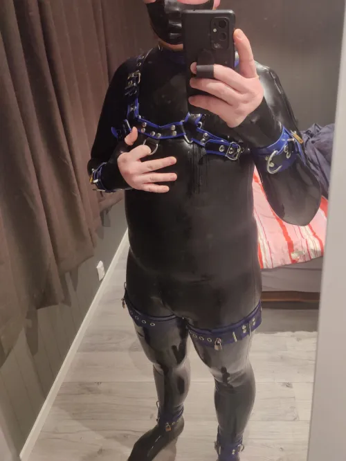 Just me in my suit and harness
