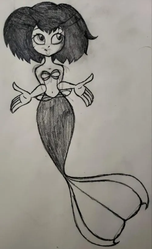 Peni Parker as a Mermaid wants to be part of your dimension.