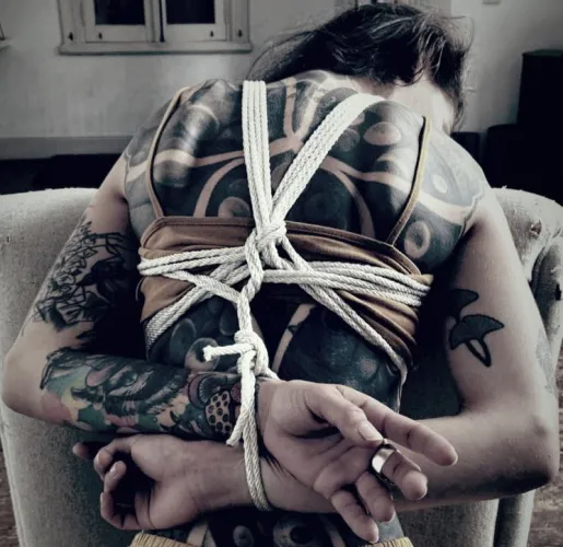 She enjoys being tied up