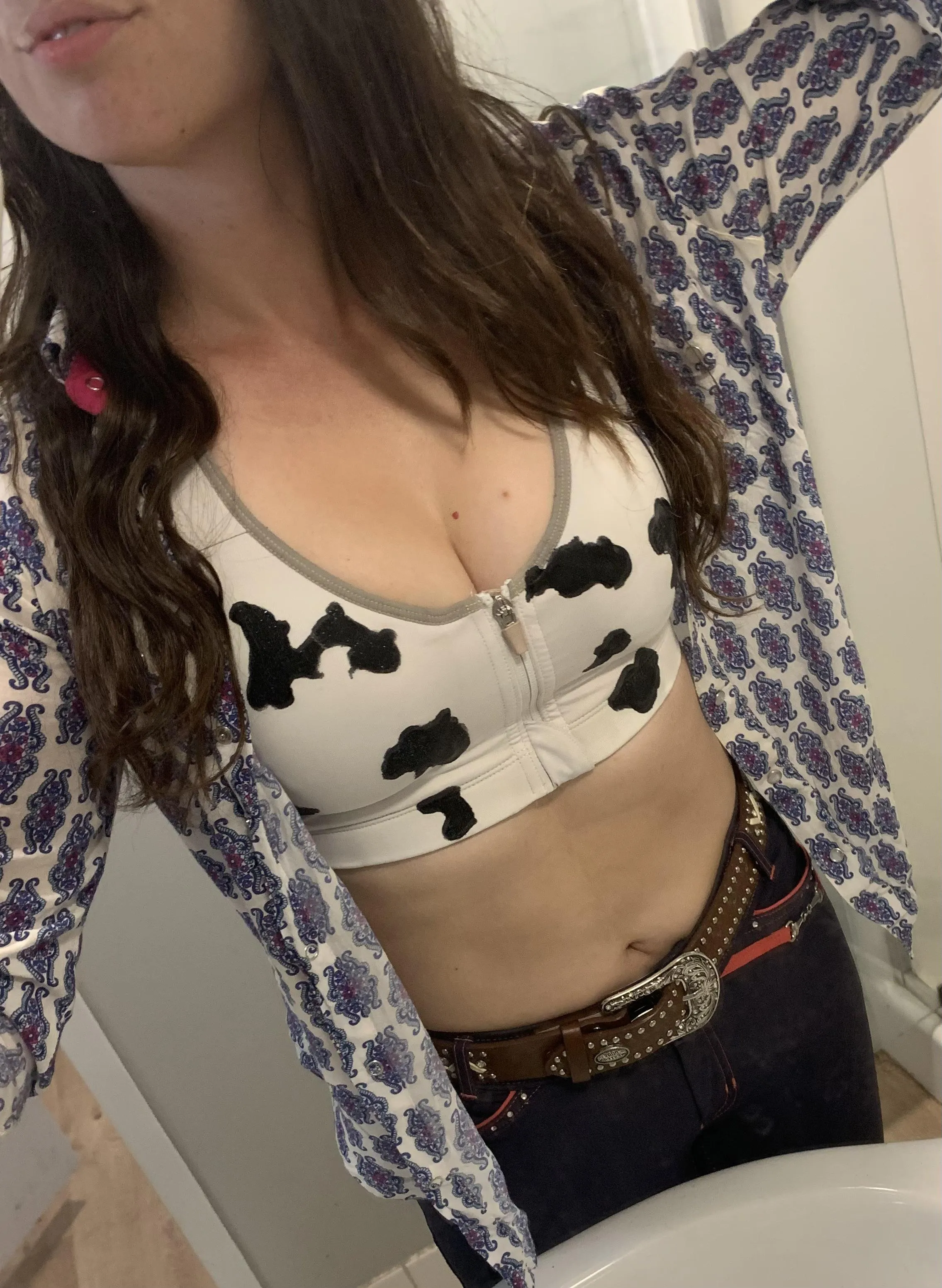 Stripping off after a long day in the saddle