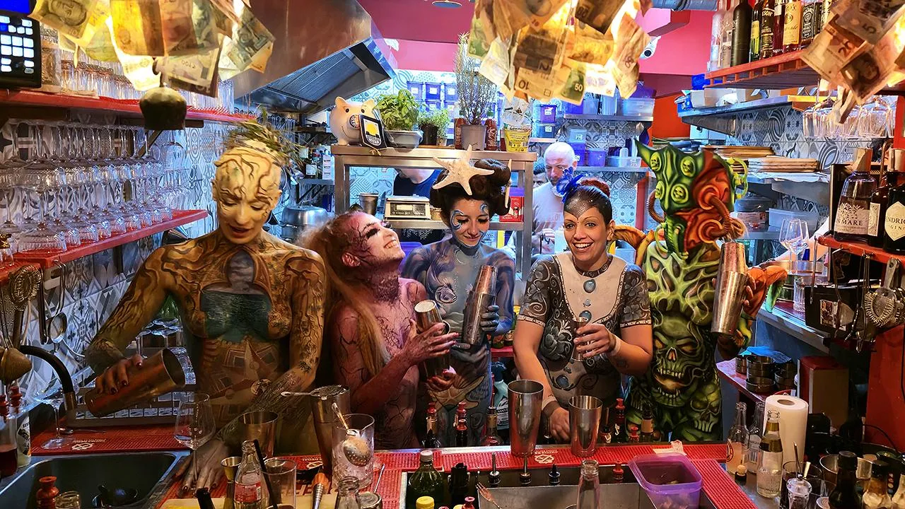 Wild Hvar Bodypainting Festival party at Lola Bar, with a short videoclip link. Absolutely epic!!!