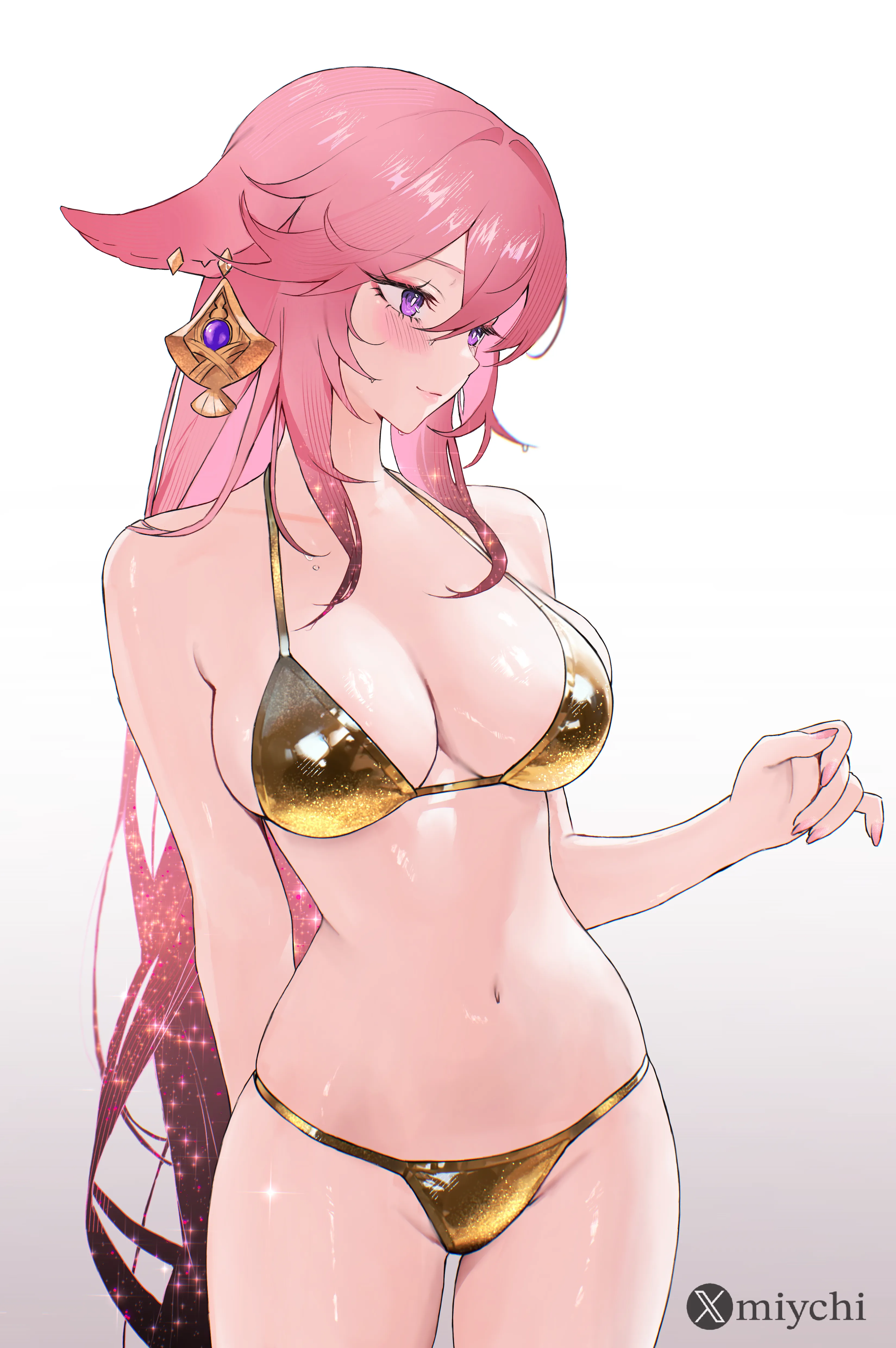 Yae in gold bikini (miychi)