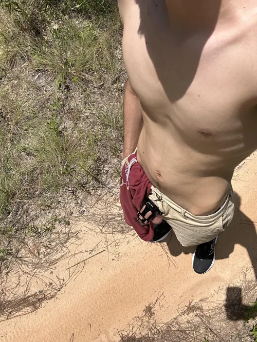 First Time With My Cage Out Hiking