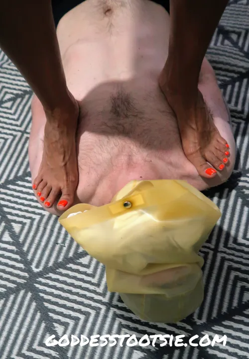 Look at you—nothing but a floor to me. Faceless. Useless. Every stomp reminds you what you truly are: a thing beneath my dirty, powerful feet. I don’t care if it hurts.