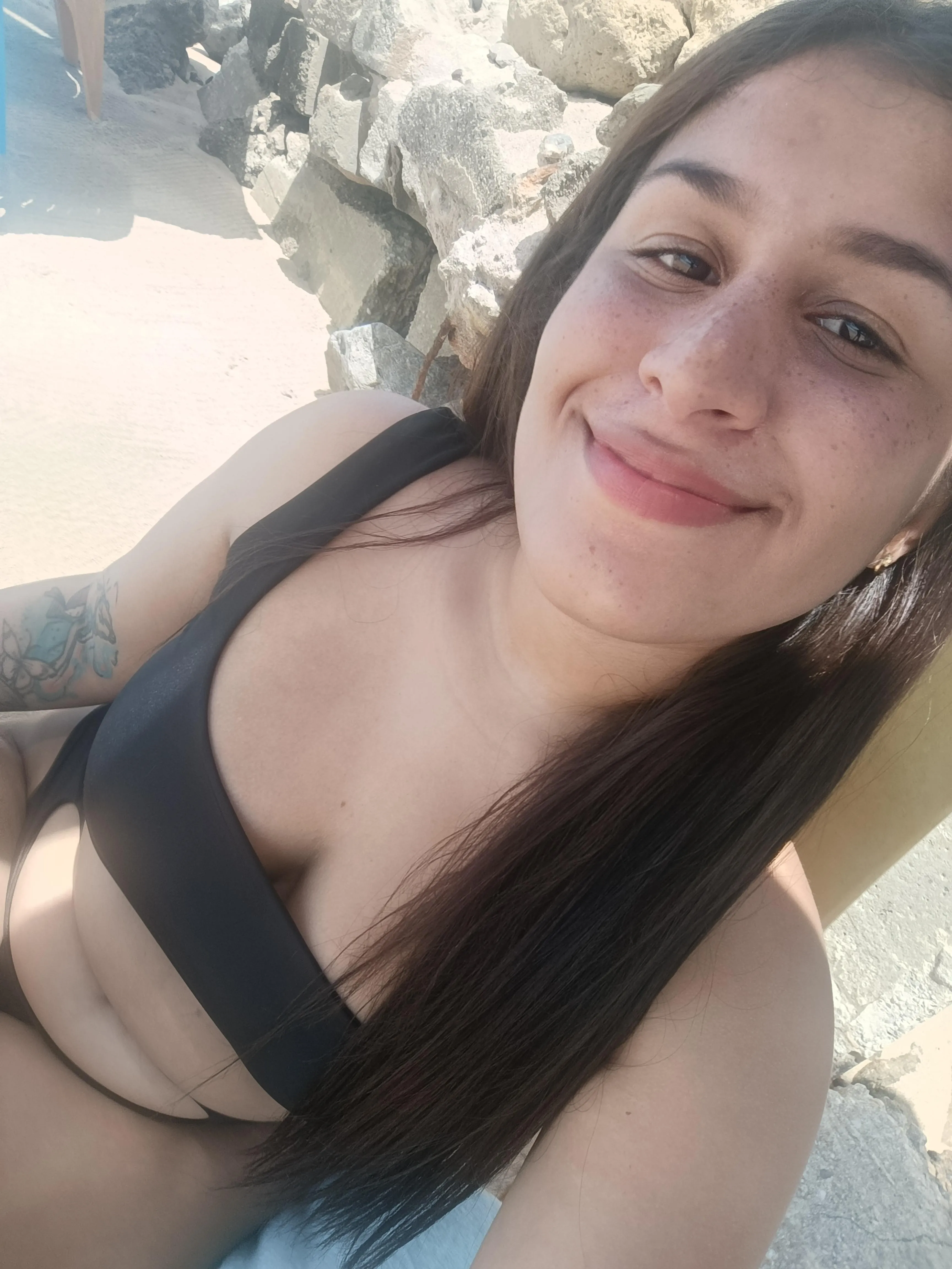 My freckles stand out more in the sun