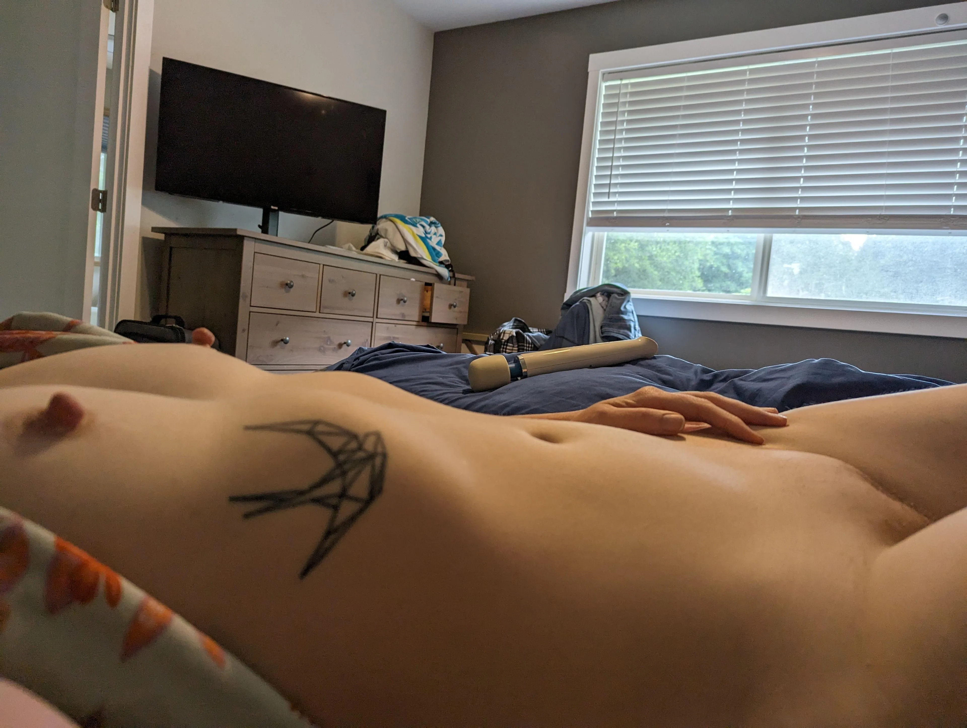 Pussy mound view after getting off.