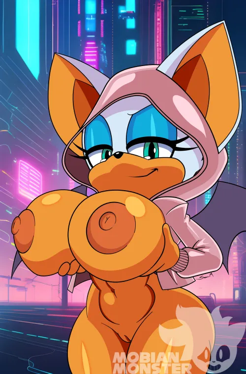 Rouge titty in the city [mobianmonster]