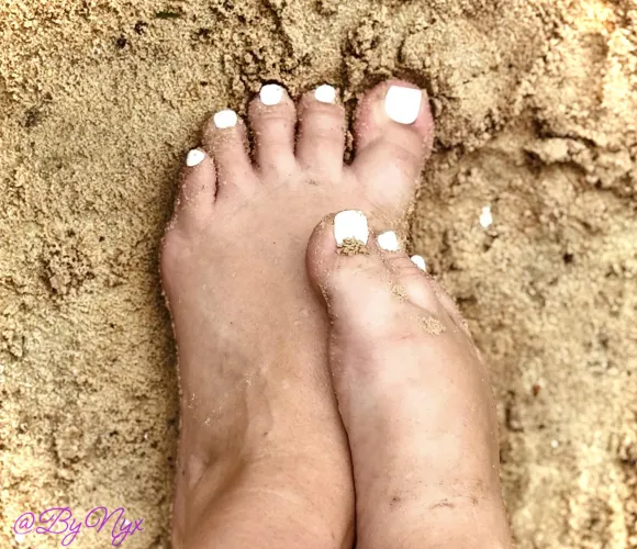 Sandy toes & soft soles, size 6 beach feet ready to play