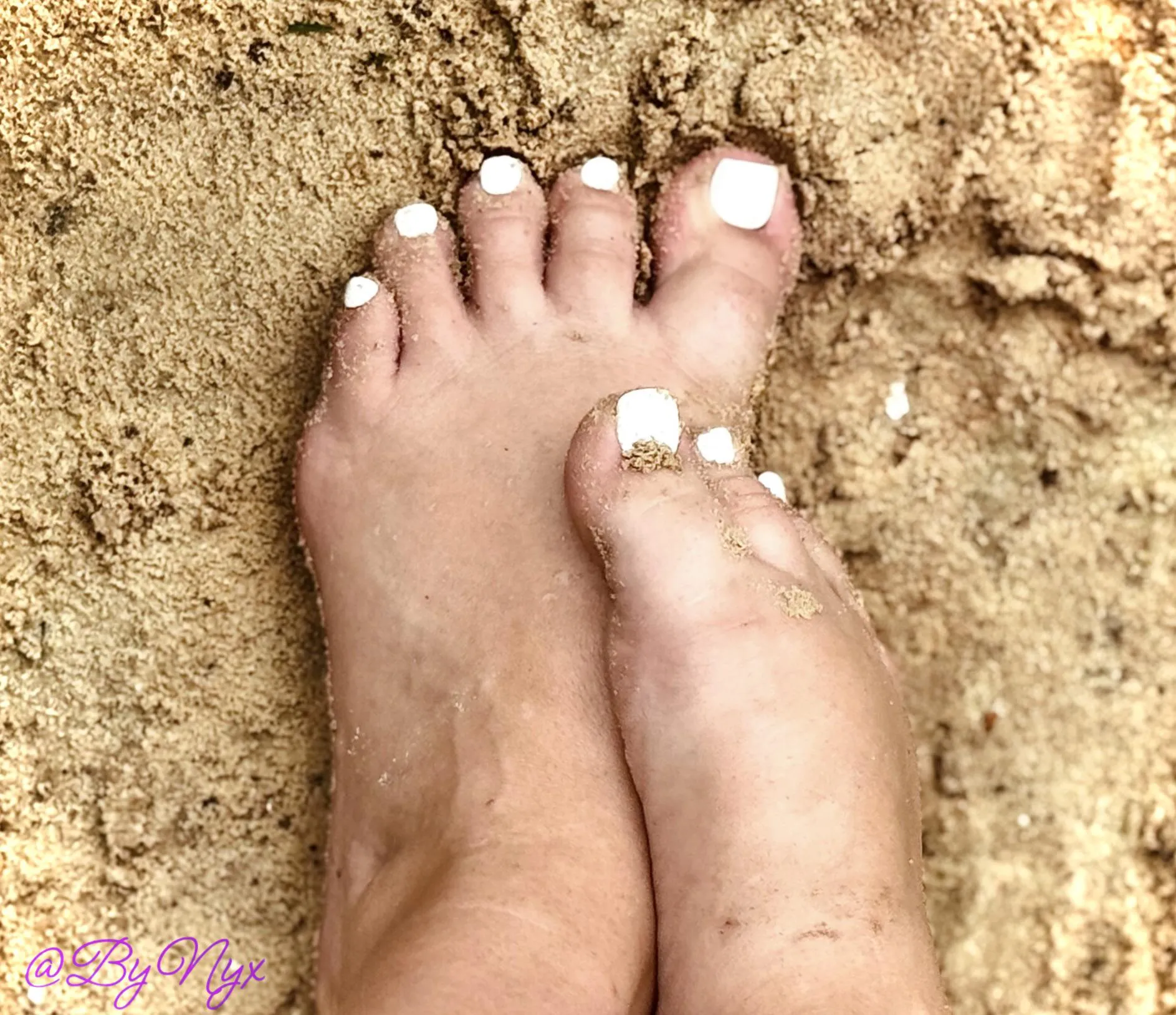 Sandy toes & soft soles, size 6 beach feet ready to play