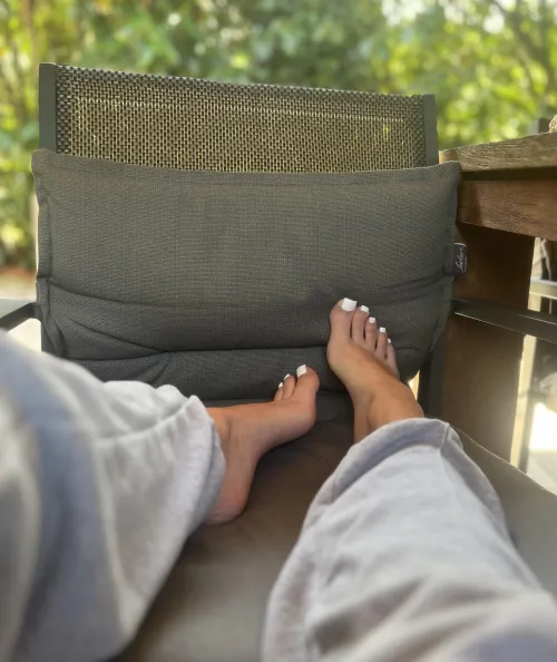 Who wants my size 7.5 feet in their lap?