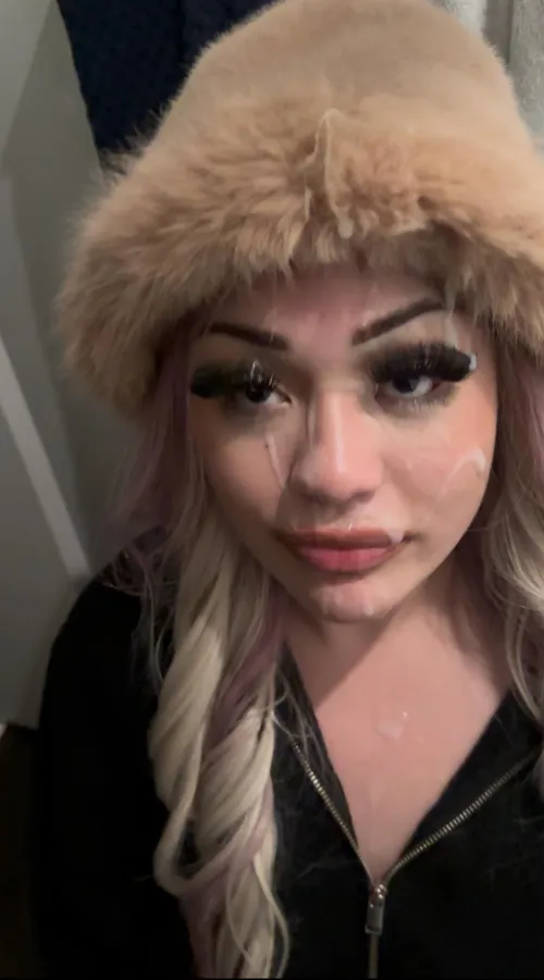 Face covered in love