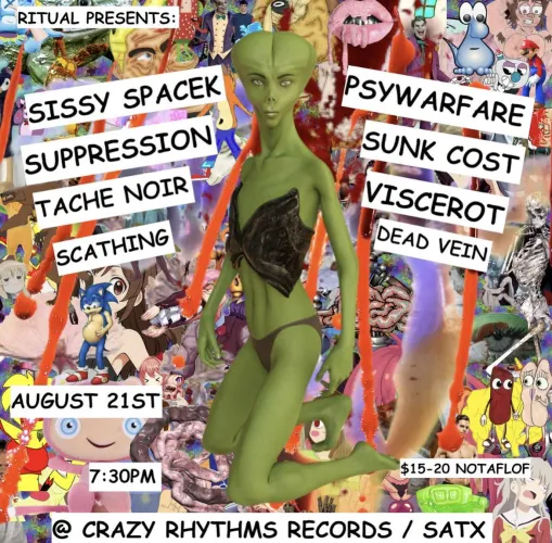 Sissy Spacek, Psywarfare, Suppression, and Sunk Cost coming to San Antonio, Texas