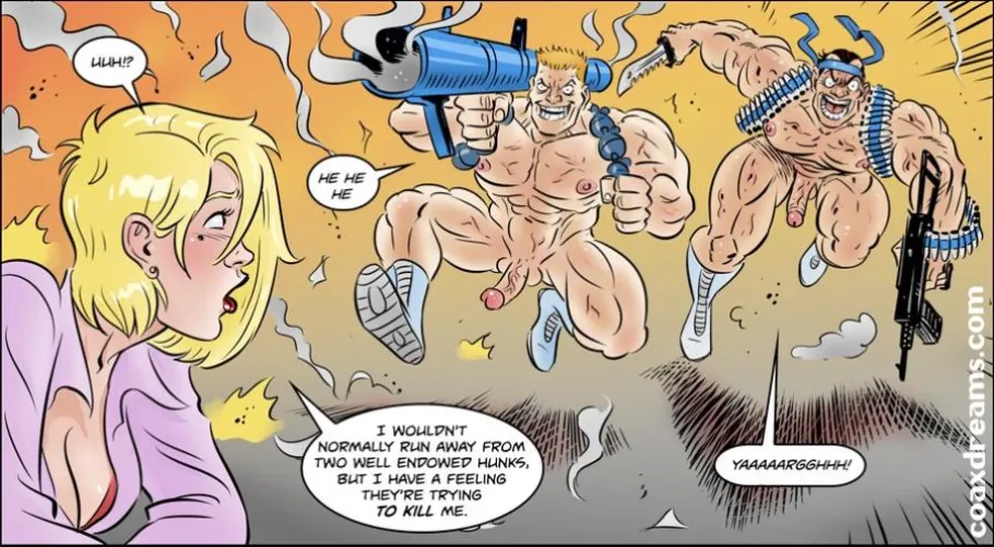 Wanda vs. the Rambos. Some missions are tougher than others, especially when their idea of fun is nothing like Wanda’s! [Wanda Wolfe - Special Issue] (Coaxdreams)