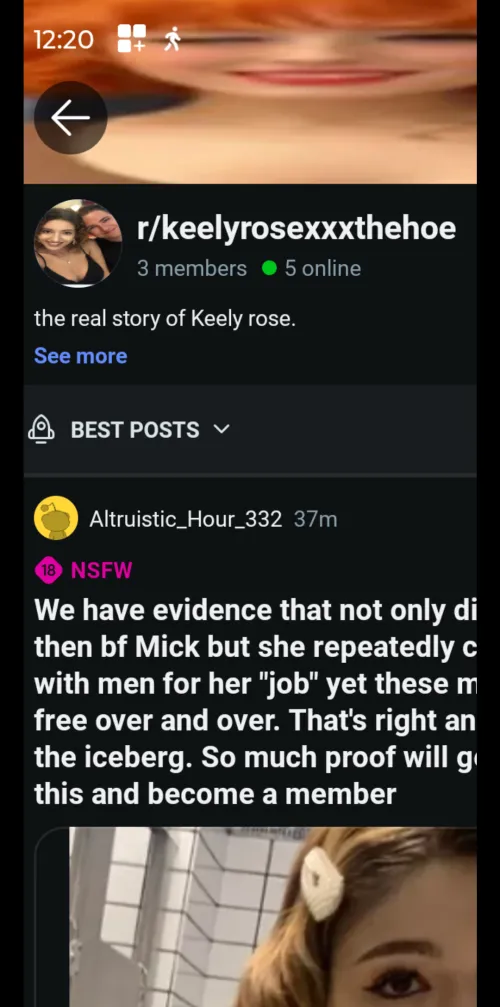 Become a member here for the full story! And we have so much to release dirt wise on Keely haha