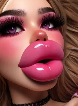 Huge pink lipssss