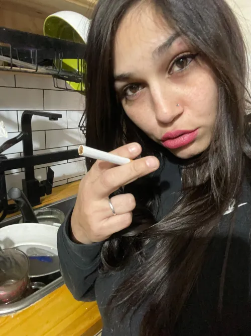 I have so much to wash and do... But I just want to light another cigarette