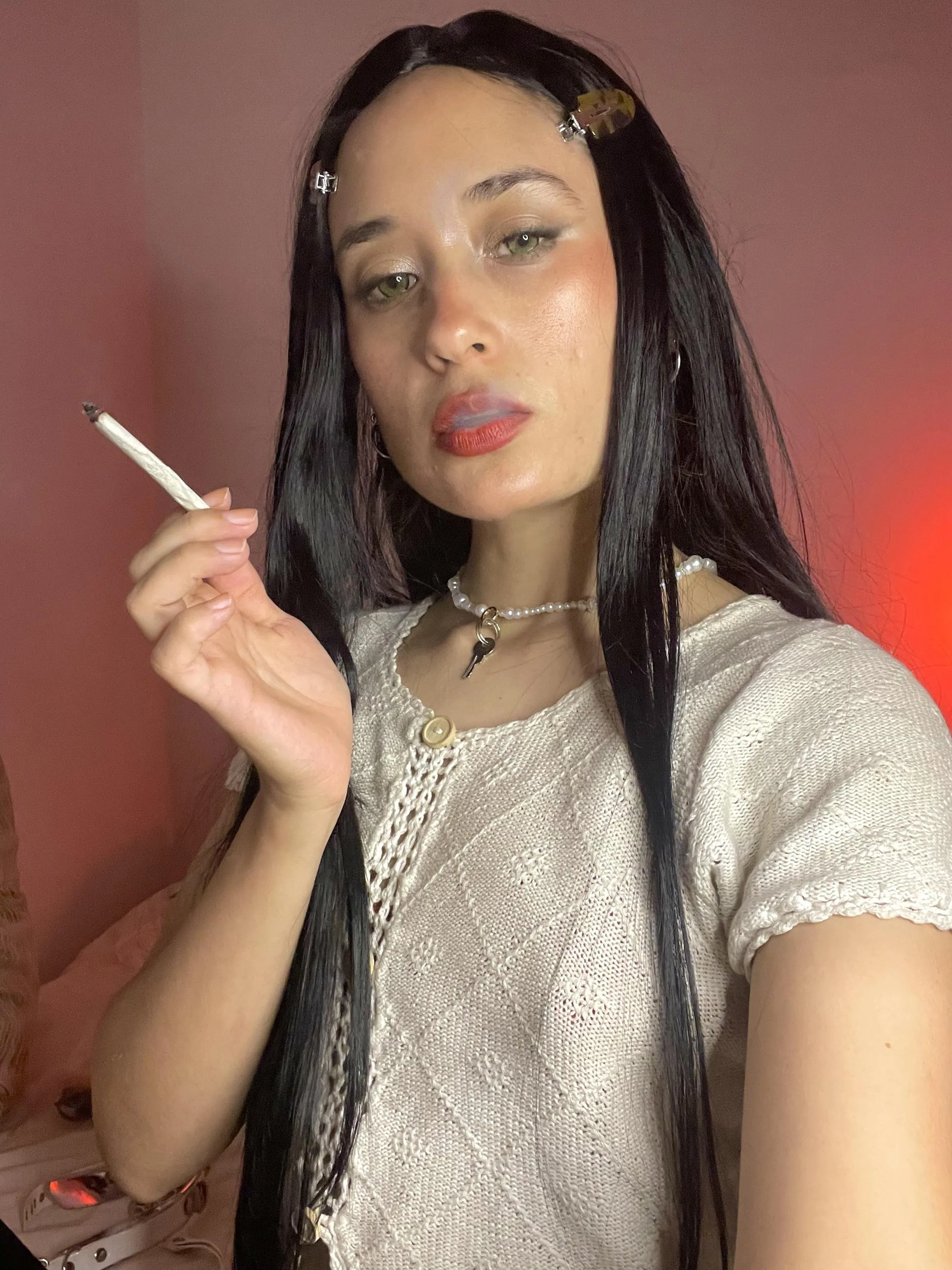 Being caged and watching me smoke is your best Monday plan