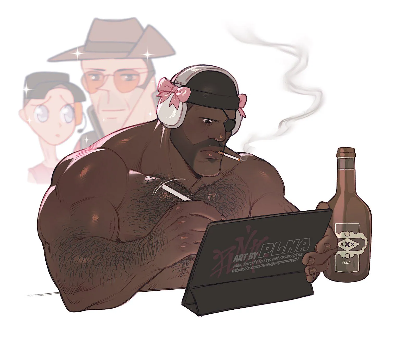 Demoman drawing pay gorn by Plna