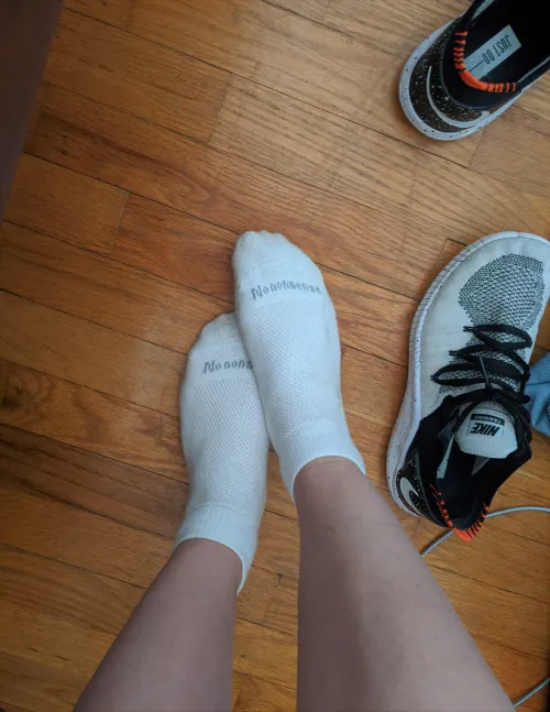 [Selling] Sweaty hot running socks smell so good! Wanna Sniff?  Worn 24 hours, running session and ready to ship.