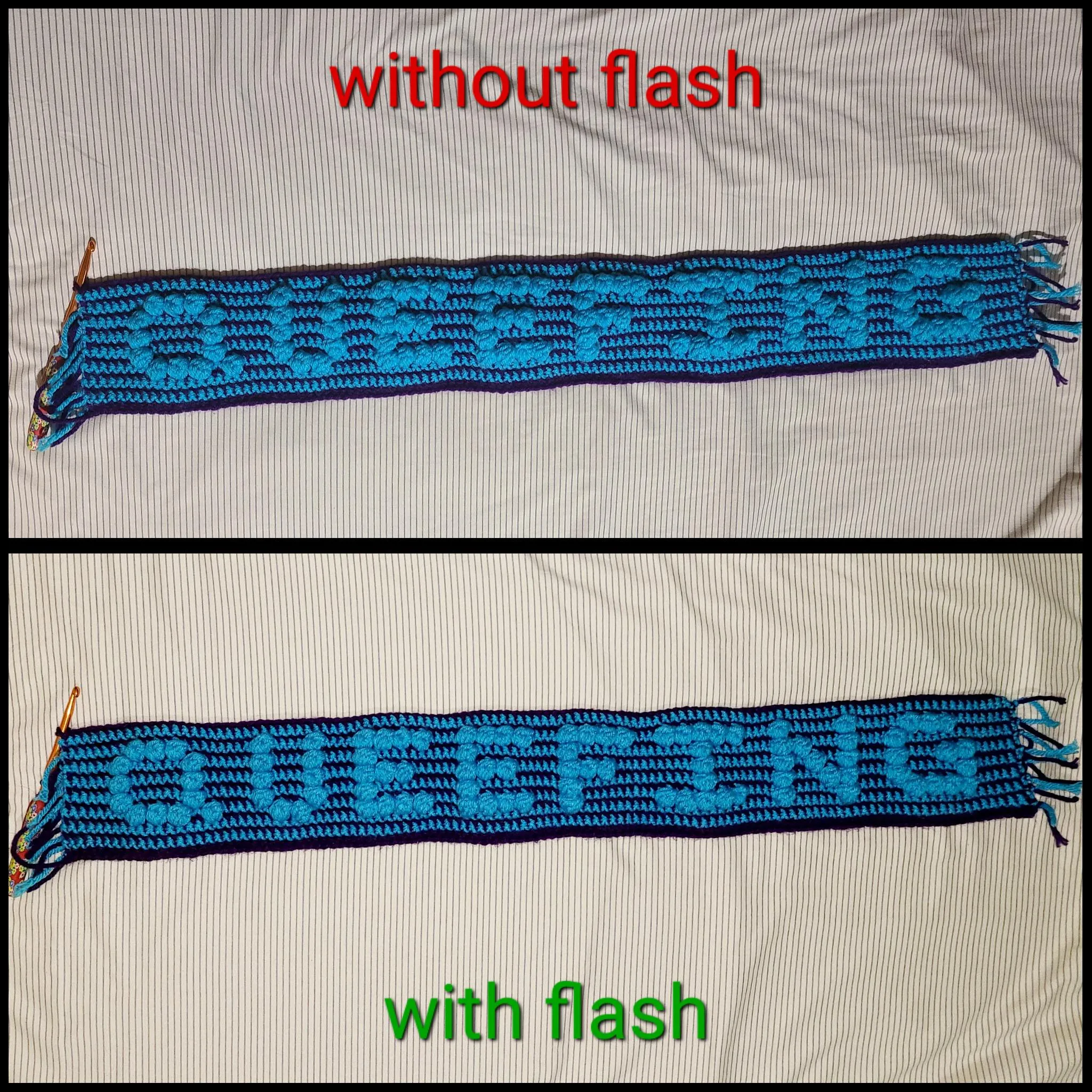 Working on a scarf 💜