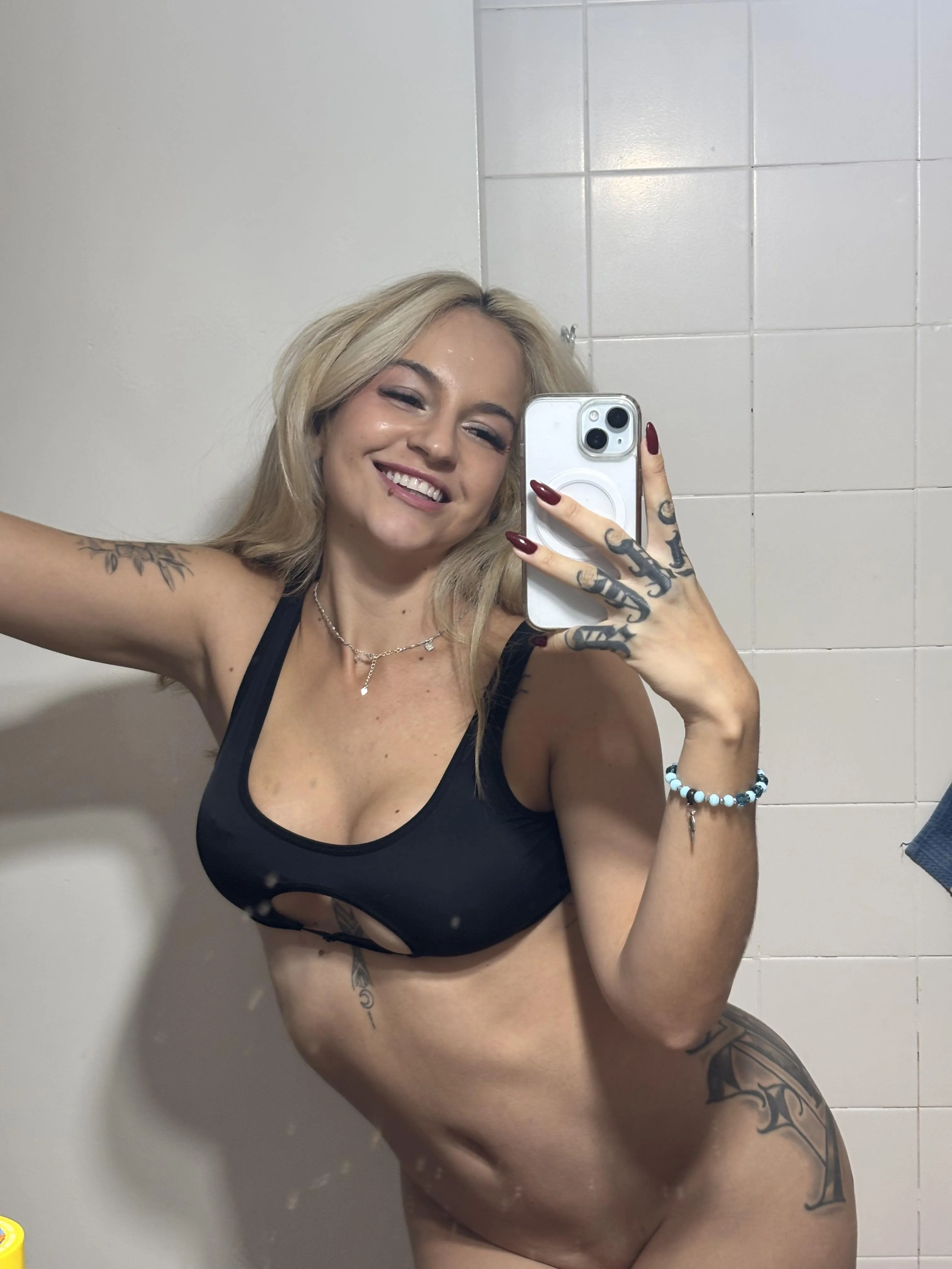 Would you stay in for this blonde or take her out just to show her off?