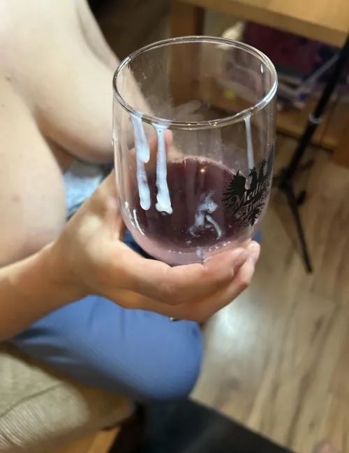 Love drinking his cum in my wine