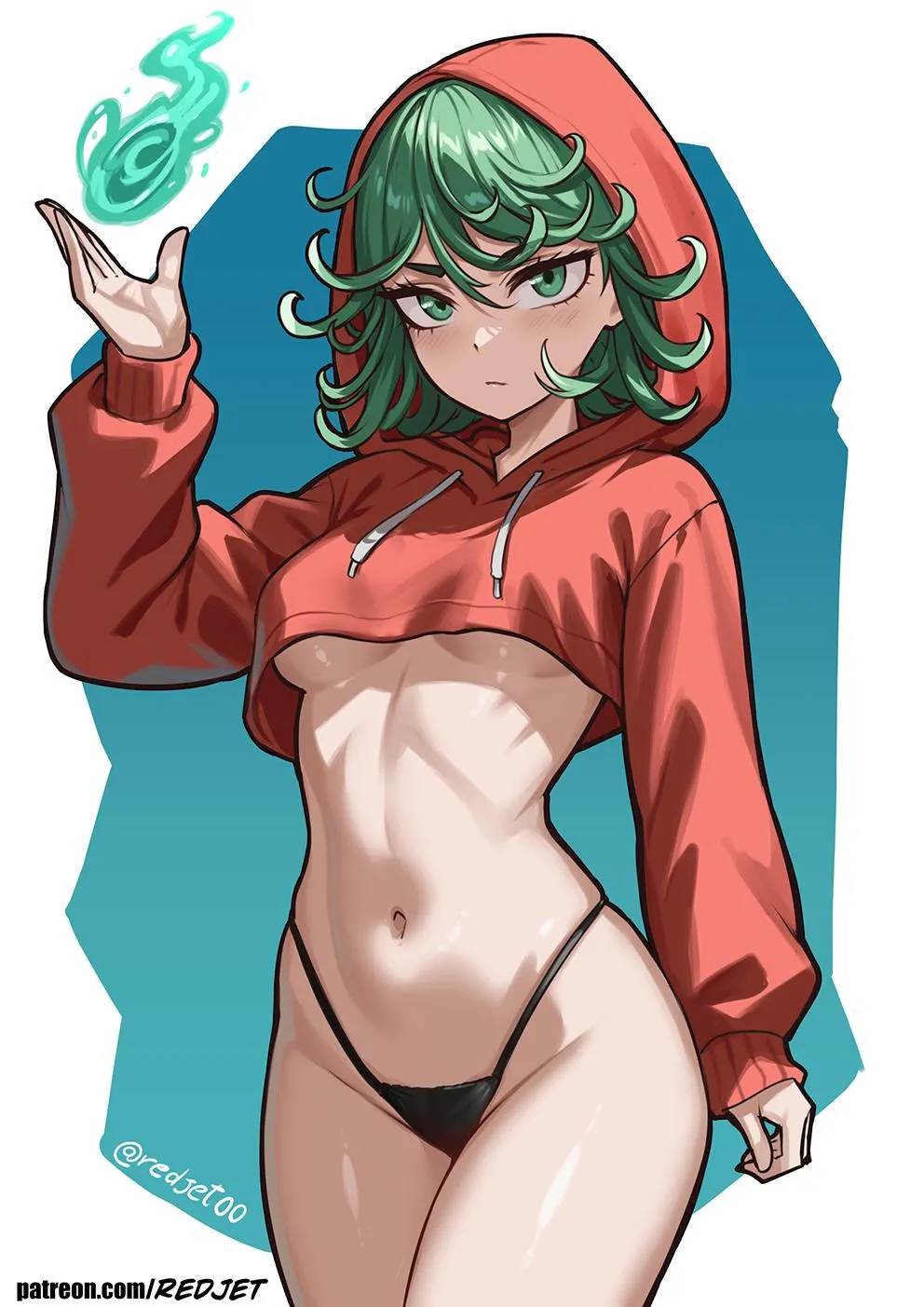 Crop-Top Hoodie Tatsumaki (redjet)