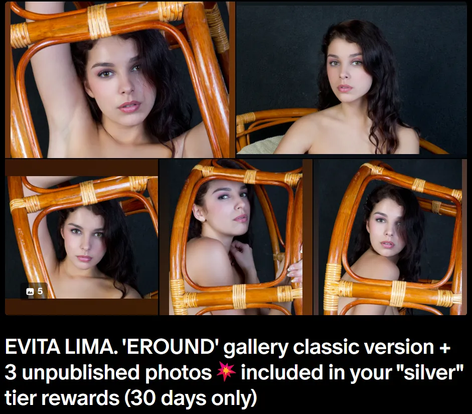 EVITA LIMA. 'EROUND' gallery classic version + 3 unpublished photos💥