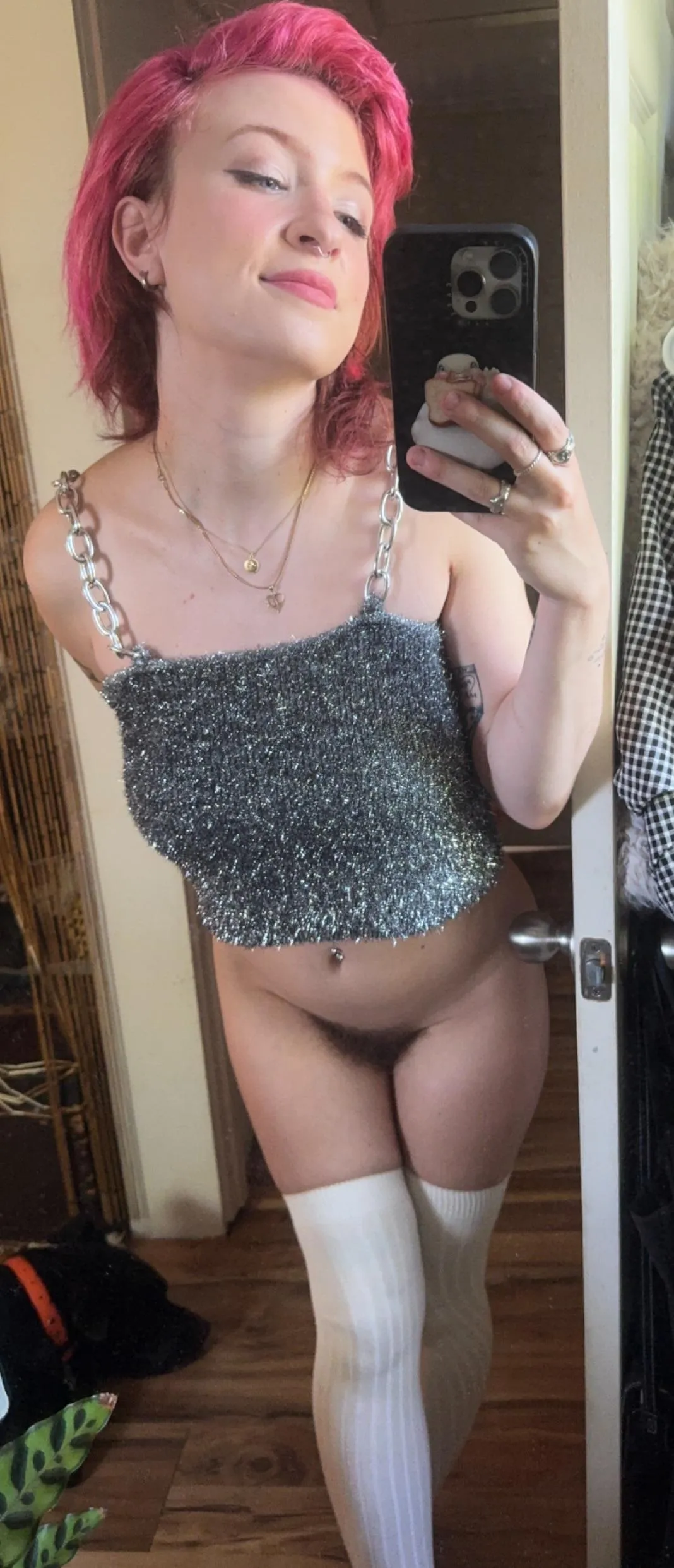 Fuzzy top and a fuzzy muff to match <3