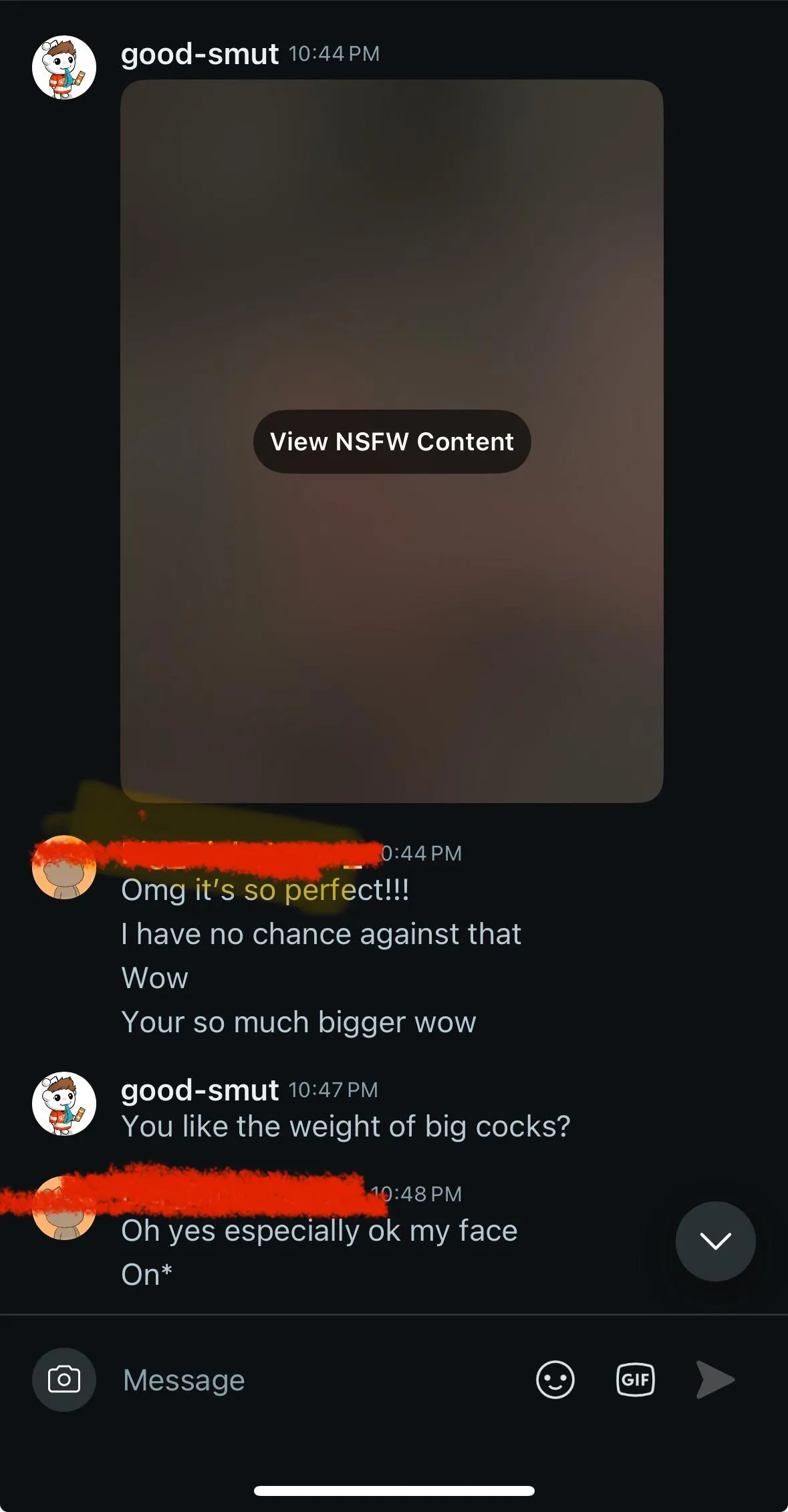 Just found this sub, I’m gonna have to screencap some of my other chats!