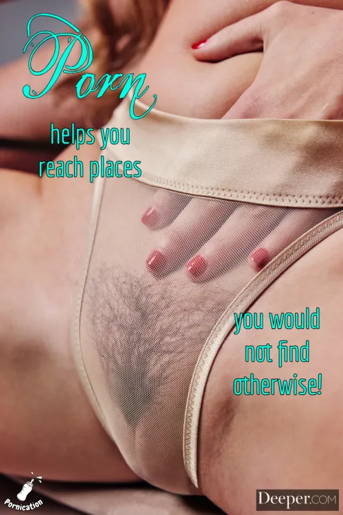 Porn helps you reach places...