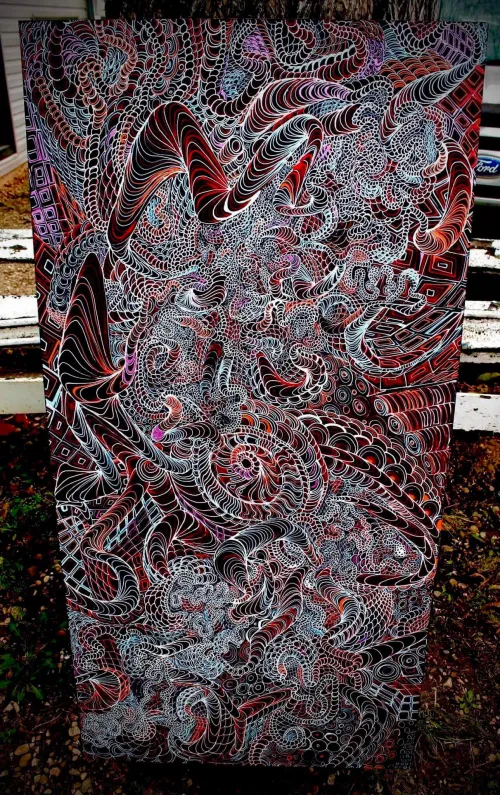 Nautilus-ink and acrylic painting